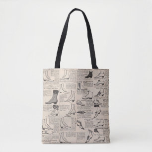 Bolsa Tote Página de Catálogo de Sapatos Femininos Antigos Im