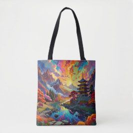 Bolsa Tote Pagoda and Coloured Landscape