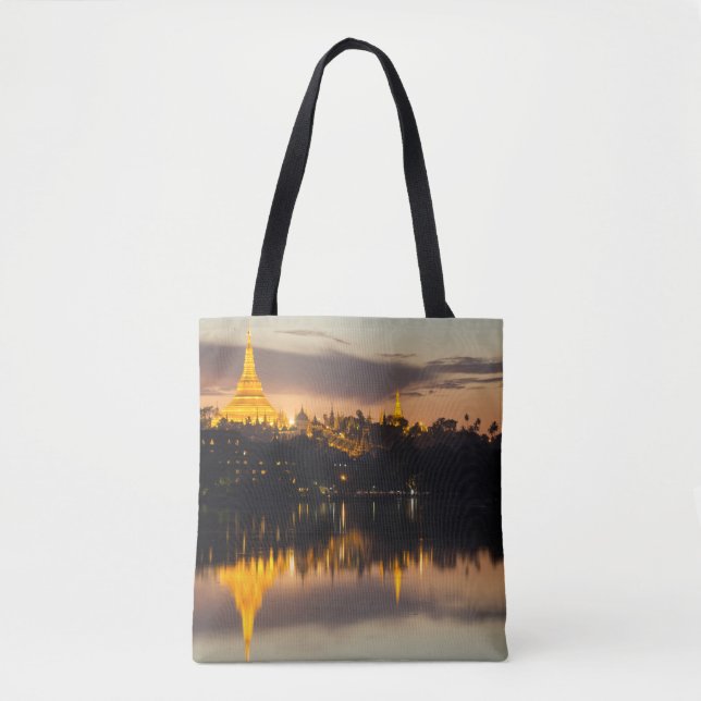Bolsa Tote Pagode Shwedagon, Myanmar, Yangon (Frente)