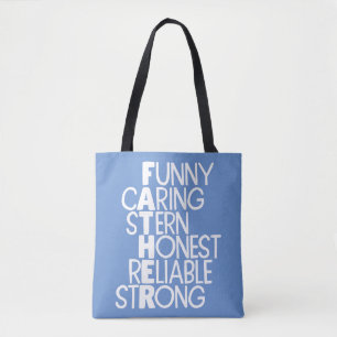 Bolsa Tote Pai Atribui a Arte em Palavra Cruzada