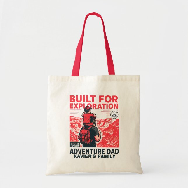 Bolsa Tote Pai Aventureiro – CONSTRUÍDO PARA EXPLORAÇÃO (Frente)