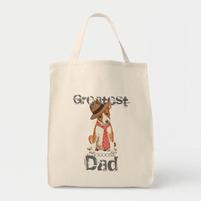 Bolsa Tote Pai Basenji (Frente)