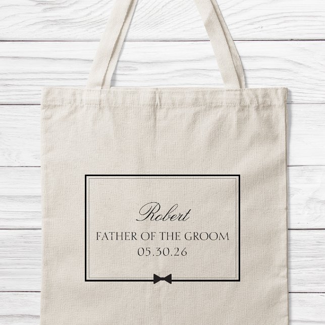 Bolsa Tote Pai da Noiva Clássica Personalizada do Groom (Criador carregado)