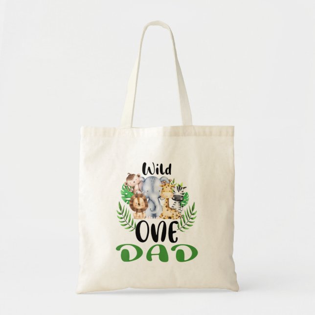 Bolsa Tote Pai da Selva Safari Ani, um Jardim Zoológico Selva (Frente)