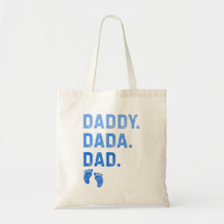 Bolsa Tote Pai Dada Papai Bebê Pegadas Masculino