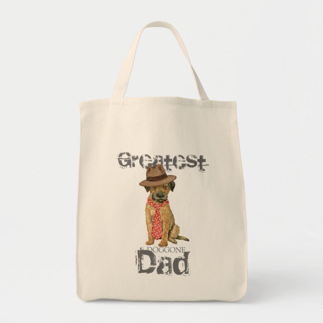 Bolsa Tote Pai de Borda Terrier (Frente)