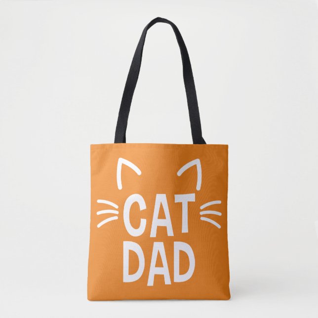 Bolsa Tote Pai De Gato Com Ouvidos E Sussurros (Frente)