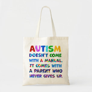Bolsa Tote Pai do AUTISM nunca desiste