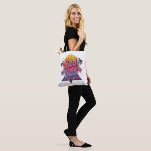 Bolsa Tote Pai Radical – Estilo Neon Retro dos Anos 80 para P
