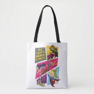 Bolsa Tote Painéis de ação DC Super Hero Girls
