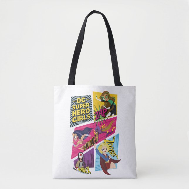 Bolsa Tote Painéis de ação DC Super Hero Girls (Frente)