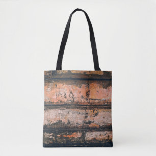 Bolsa Tote Painel castanho e laranja