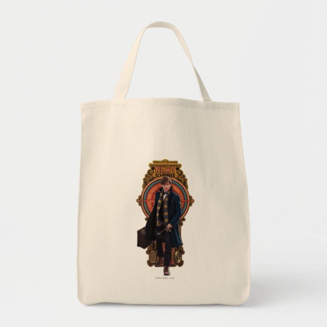 Bolsa Tote Painel NEWT SCAMANDER™ Walking Art Nouveau (Frente)