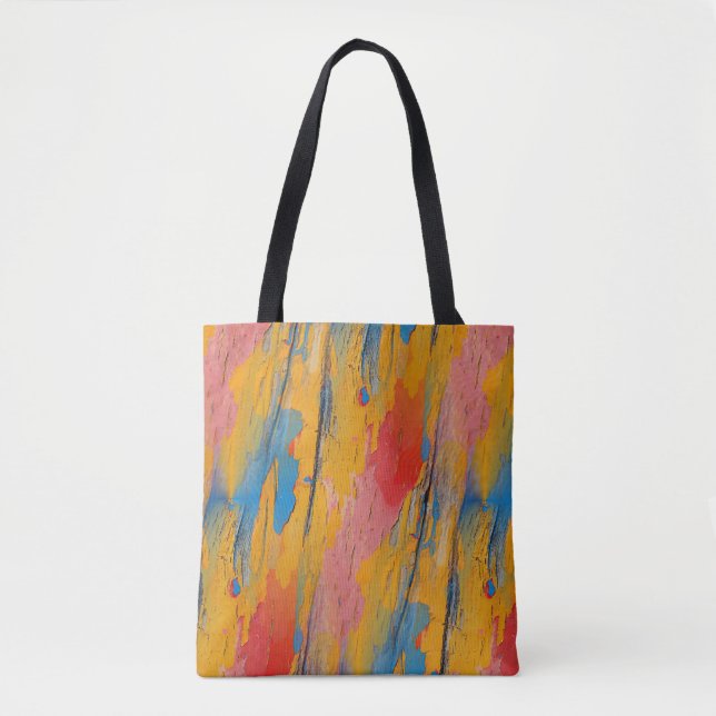 Bolsa Tote Paint Splatter colorido (Frente)