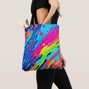 Bolsa Tote Paint Splatter colorido