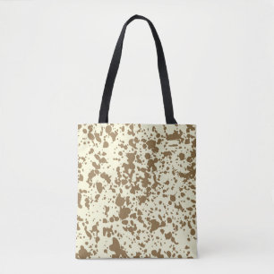 Bolsa Tote Paint Splatters Light Yellow & Khaki Artística