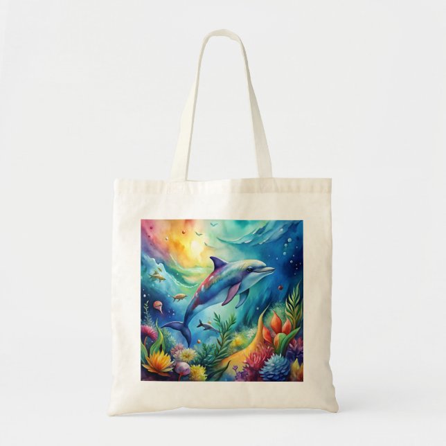 Bolsa Tote Painted Dolphin (Frente)