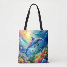 Bolsa Tote Painted Dolphin