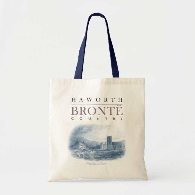 Bolsa Tote País de Bronte com Igreja Haworth e Parsonage (Frente)