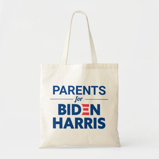 Bolsa Tote Pais para Biden Harris Texto Personalizado (Frente)