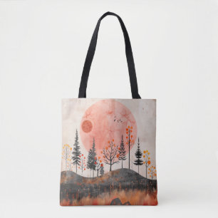 Bolsa Tote Paisagem Boho Abstrato (13)