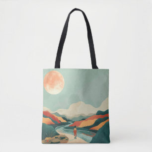 Bolsa Tote Paisagem Boho Abstrato (14)