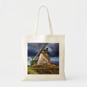 Bolsa Tote Paisagem bonita do moinho de vento nos Países Baix