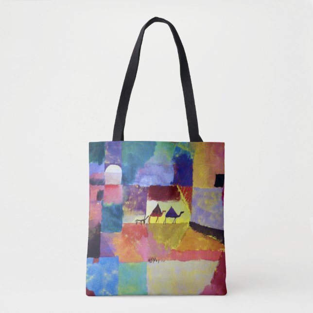 Bolsa Tote Paisagem com Camels, Paul Klee (Frente)