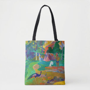 Bolsa Tote Paisagem com Peacocks, Gauguin
