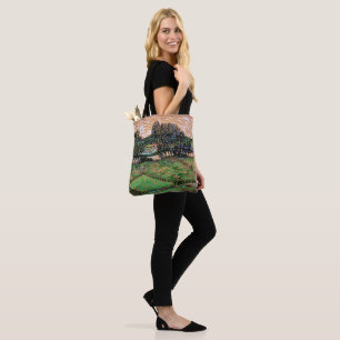 Bolsa Tote Paisagem com Ponte sobre o Oise