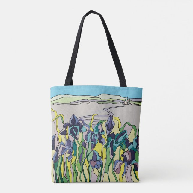 Bolsa Tote Paisagem com um castelo (Verso)