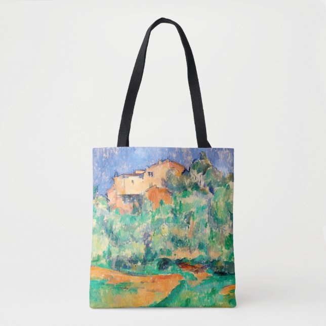 Bolsa Tote Paisagem com uma Casa, Cezanne (Frente)