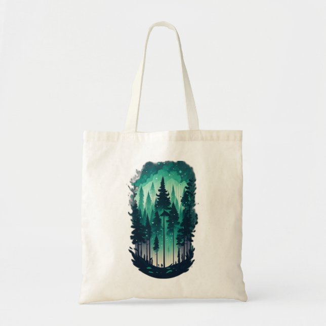 Bolsa Tote Paisagem da Floresta Pinha (Frente)