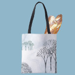 Bolsa Tote Paisagem da neve invernal<br><div class="desc">Uma paisagem de inverno nevada com árvores e uma parede seca de pedra. Brrr! Arte original de Nic Squirrell.</div>