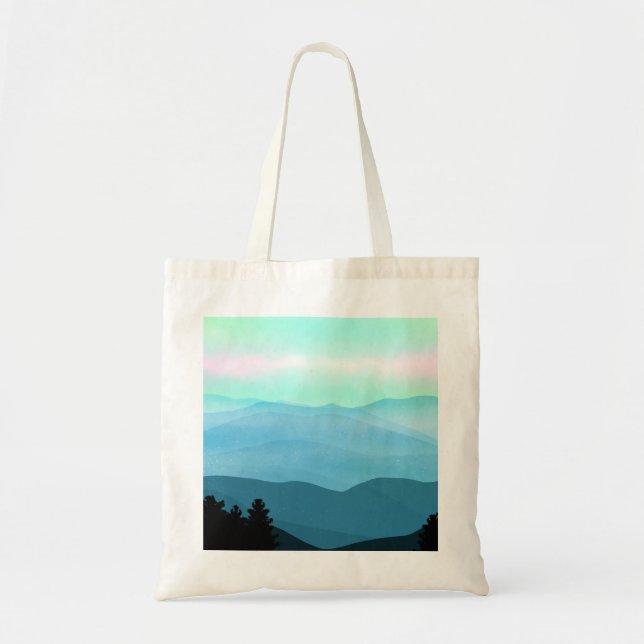 Bolsa Tote Paisagem das montanhas do Enfumaçado Excelente (Frente)
