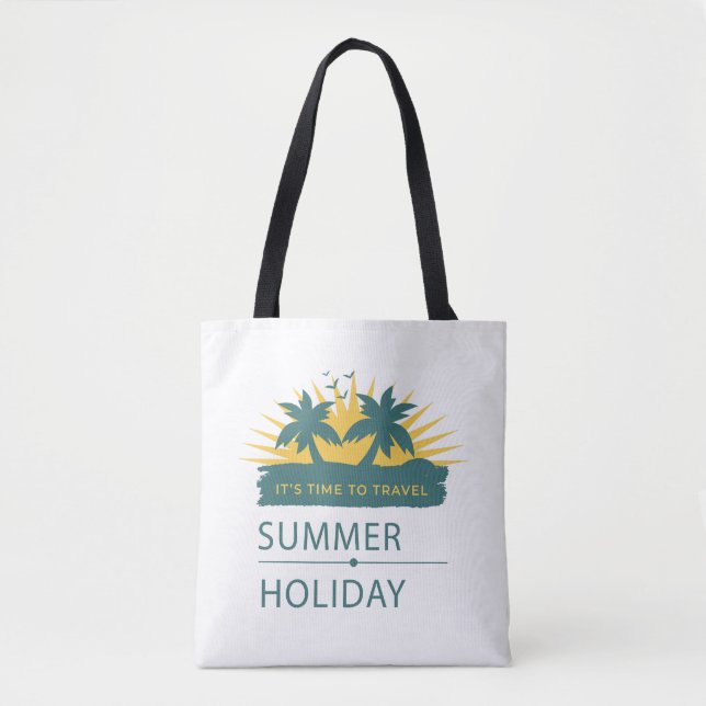 Bolsa Tote Paisagem de Férias de Verão (Frente)