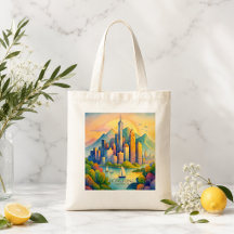 Paisagem de Hong Kong em Aquarela | Gif de Viagem
