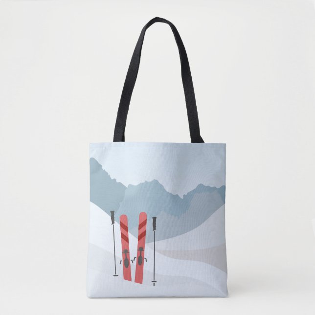 Bolsa Tote Paisagem de inverno (Frente)