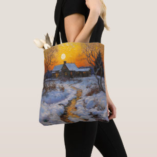 Bolsa Tote Paisagem de Inverno de House Sunset