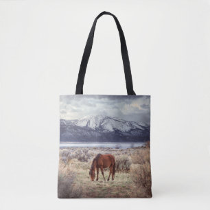 Bolsa Tote Paisagem de inverno de Nevada.