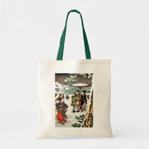 Bolsa Tote Paisagem de Neve Japonesa