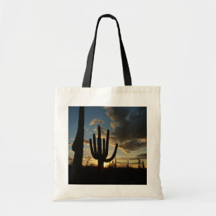 Bolsa Tote Paisagem do Deserto de Arizona Saguaro Sunset II