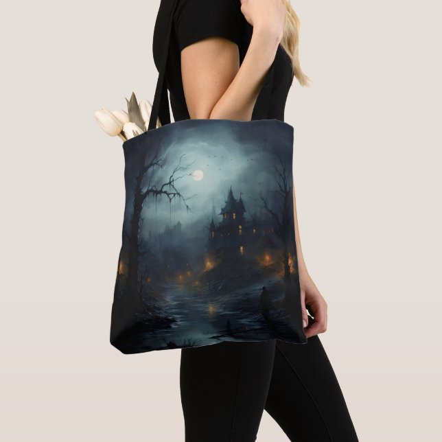 Bolsa Tote Paisagem do horror da fantasia escura (Close Up)