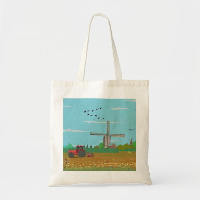 Bolsa Tote Paisagem do País de Viagem Holandês (Frente)
