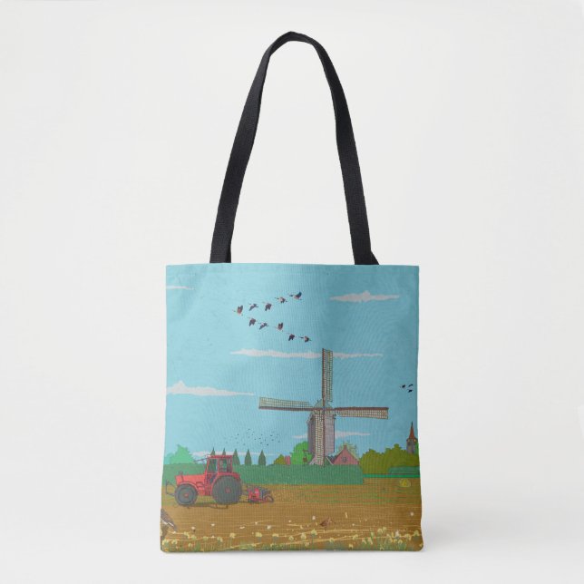 Bolsa Tote Paisagem do País de Viagem Holandês (Frente)