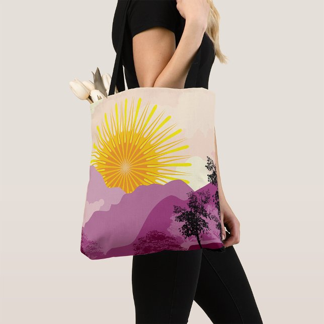 Bolsa Tote Paisagem do Sol (Criador carregado)