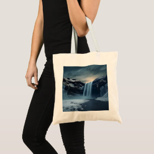 Bolsa Tote Paisagem em cascata da Islândia
