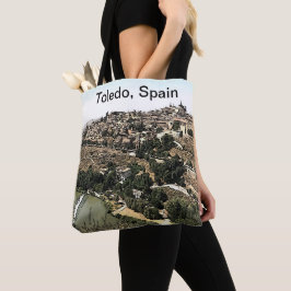 Bolsa Tote Paisagem Ilustrada de Toledo, Espanha