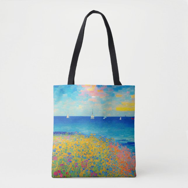 Bolsa Tote Paisagem Marinha 08 (Frente)