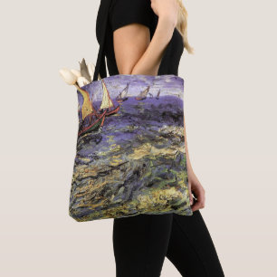Bolsa Tote Paisagem marinha em Saintes Maries por Vincent van